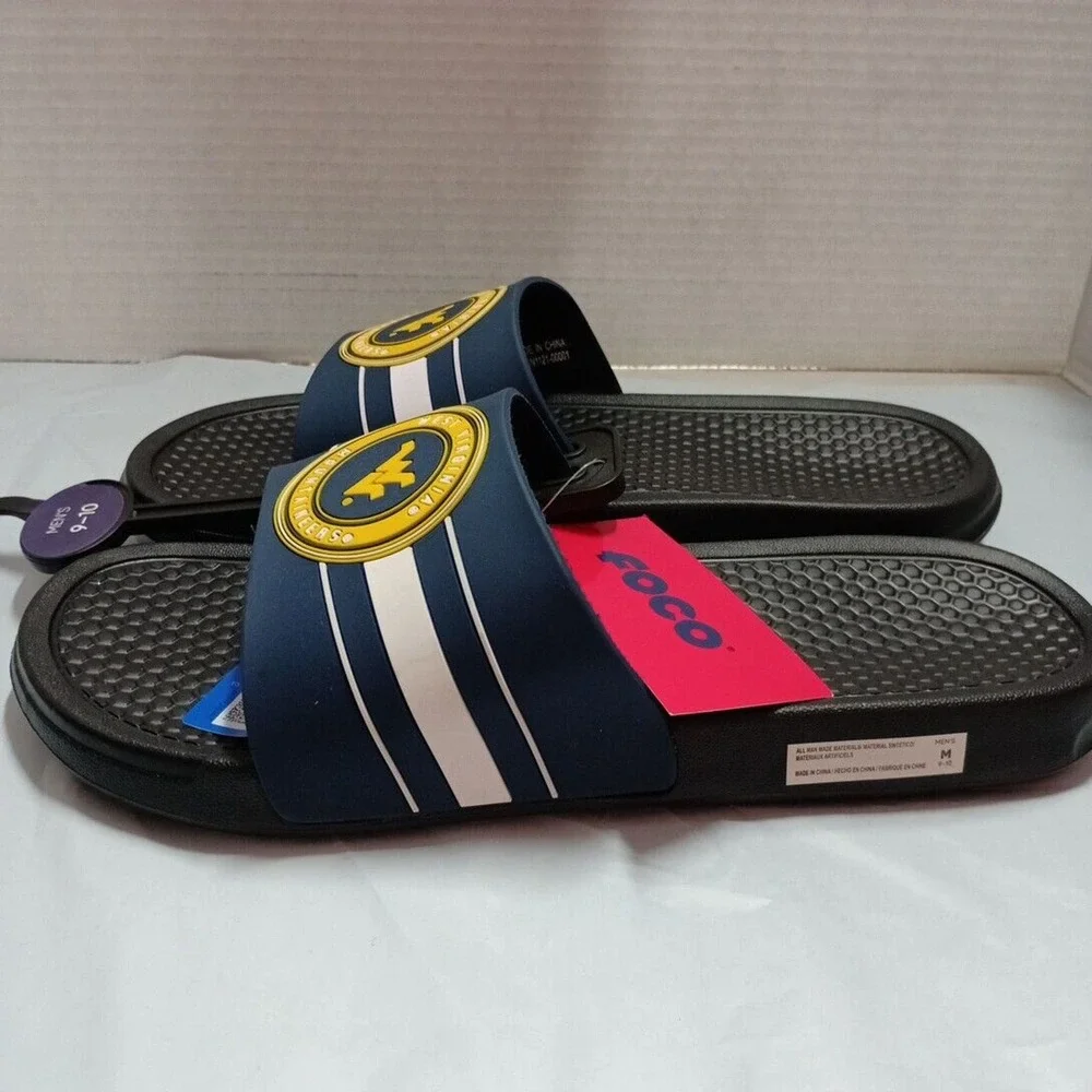 West Virginia Mountaineers Slides Sandals Men’s US‎ M 9-10